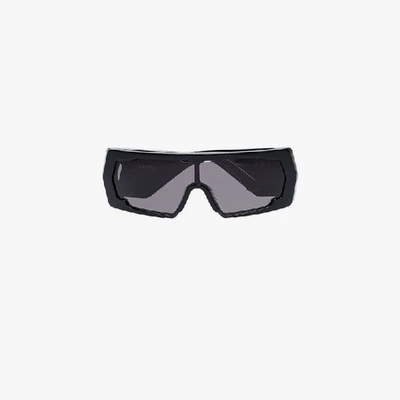 Ganni Black Extreme Square Sunglasses