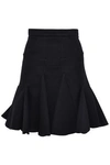 ANTONIO BERARDI WOMAN FLUTED MODAL-NEOPRENE MINI SKIRT BLACK,US 7789028784935816