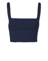 DION LEE Double Wool Bustier Top,A3233S18NVY