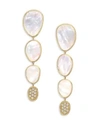 MARCO BICEGO Lunaria White Mother-Of-Pearl & 18K Yellow Gold Drop Earrings