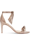 ALEXANDRE BIRMAN Clarita bow-embellished metallic leather sandals