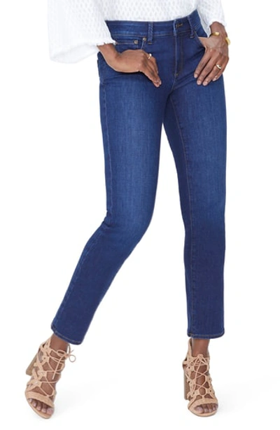 Nydj Sheri Slim Ankle Cuffed Jeans In Bluewell In Cooper