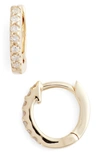 DANA REBECCA DESIGNS MINI DIAMOND HUGGIE HOOP EARRINGS,E3026