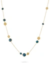 Marco Bicego 18k Yellow Gold Paradise Iolite & Blue Topaz Beaded Collar Necklace, 16 In Blue/gold
