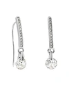 ADORE LINEAR PAVE & CUBIC ZIRCONIA DROP EARRINGS,5419423