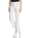 Paige Nellie Cropped Raw-edge Culottes In Crisp White