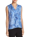 ELIE TAHARI ADREENA RUFFLED SLEEVELESS SILK BLOUSE - 100% EXCLUSIVE,E38E4518