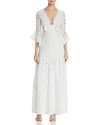 BADGLEY MISCHKA BELCANTO EYELET MAXI DRESS,BSD4046