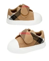 BURBERRY BEECH CHECK SNEAKER, BEIGE/WHITE, INFANT/TODDLER SIZES 3M-5T,PROD133580035