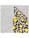 KENZO LEOPARD PRINT SCARF,F858EU541OEA12689904