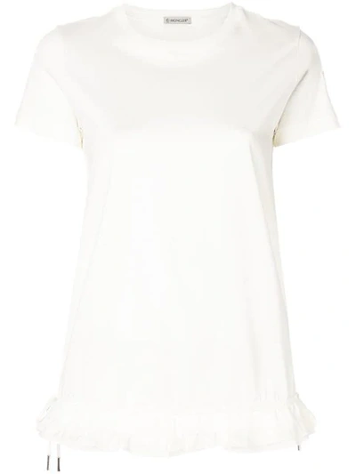 Moncler Ruffle Detail T-shirt - White