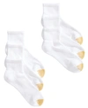 GOLD TOE WOMEN'S 6-PACK ATHLETIC HALF-CUSHION QUARTER SOCKS