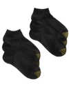 Gold Toe Women's 6-pack Casual Ultra Soft Liner Socks In Black