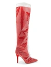 OFF-WHITE Off-White x Jimmy Choo Elisabeth red high boots,OWIA104S18995016