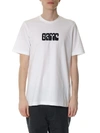 OAMC PISTACHIO WHITE COTTON T-SHIRT WITH LOGO,10524805