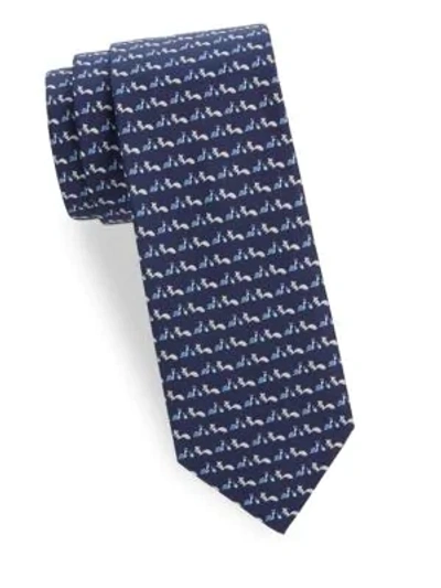 Ferragamo Snail And Squirrel Silk Tie In Assorted