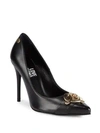LOVE MOSCHINO Point Toe Leather Pumps,0400097381143
