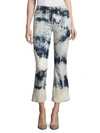 FAITH CONNEXION TIE-DYE CROPPED FLARED JEANS,0400096148891