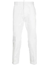 DSQUARED2 DSQUARED2 CROPPED CHINO TROUSERS - WHITE,S71KB0078S3902112483974