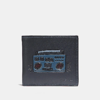 Coach 1941 X Keith Haring Glovetan Double Bill Wallet In Midnight