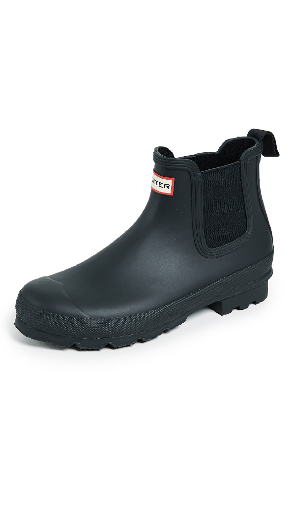 hunter original chelsea boots in black
