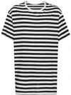 Yohji Yamamoto White & Black Striped Staff T-shirt In Multicolor