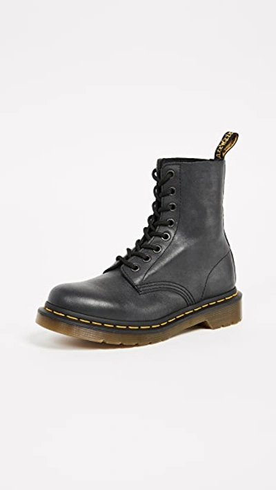 Dr. Martens' 1460 Pascal Virginia 8 Eye Boots In Black