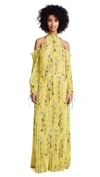 SELF-PORTRAIT FLORAL PRINTED MAXI DRESS