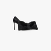 OFF-WHITE OFF-WHITE C/O JIMMY CHOO BLACK MARY 100 SILK BOW PUMPS,OWIA102S18995016100012575554