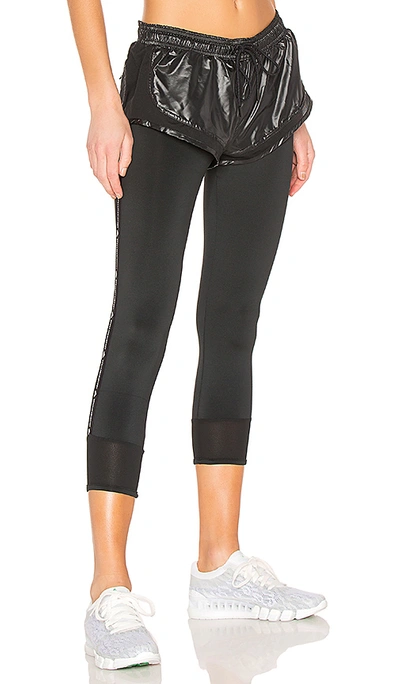 Adidas By Stella Mccartney Essential Double-layered Performance Leggings In Black