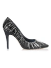 Off-white C/o Jimmy Choo Black Anne 100 Pvc Wrapped Satin Pumps