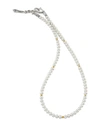 Lagos Kinder Pearl Necklace With 18k Gold Cavier Beaded Accents In Pearl