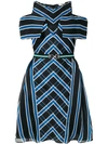 FENDI CHECKED BELTED DRESS,FD9649A2LB12706242