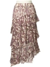 ZIMMERMANN paisley ruffled skirt,4273SBRE12736612
