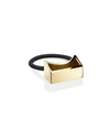 ORIBE GEOMETRIC GOLD PLATED METAL PONYTAIL HOLDER,PROD196360517