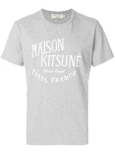 Maison Kitsuné 标志印花t恤 In Grey