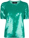 DSQUARED2 DSQUARED2 SEQUIN-EMBELLISHED TOP - GREEN,S72HA0764S1633912494836