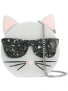 KARL LAGERFELD IKONICK CHOUPETTE MINAUDIERE CLUTCH,81KW309710012477259