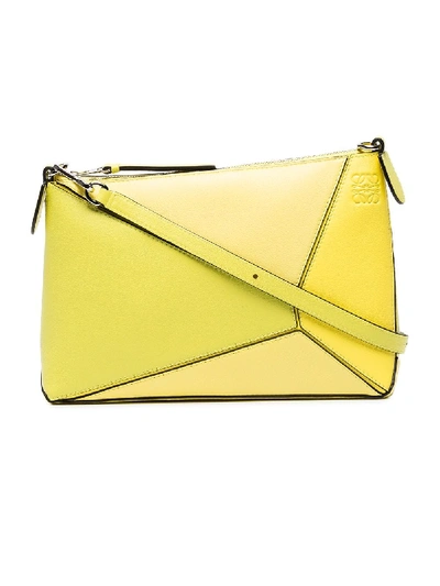 Loewe Mini Puzzle Calfskin Leather Crossbody Bag - Yellow