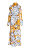 ROSIE ASSOULIN SCARF DRESS WITH CINCHED WAIST,183D15WS088916-ORANGE