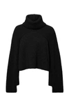 Rosetta Getty Cashmere Turtleneck Pullover In Black