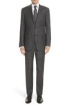 Emporio Armani Super 130s Wool Two-piece Suit In Grey