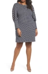 VINCE CAMUTO STRIPE PONTE SHIFT DRESS,VC8W6164