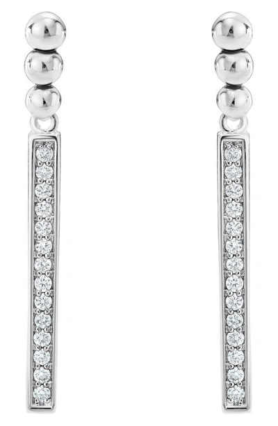 LAGOS CAVIAR SPARK DIAMOND DROP EARRINGS,01-81698-DD