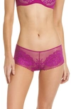 Natori Flora Lace Hipster Briefs In Pop Peony