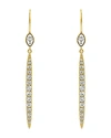 Adore Linear Crystal Bar Earrings In Gold Plated