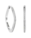 ADORE SOFT SQUARE RHINESTONE HOOP EARRINGS,5419476