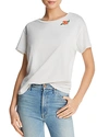 MOTHER THE GOODIE GOODIE BOXY EMBROIDERED TEE,8231-315