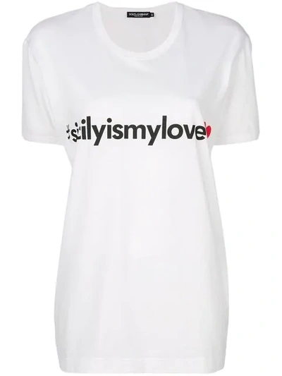 Dolce & Gabbana Sicily Is My Love T-shirt In White