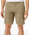 TOMMY HILFIGER MEN'S TH FLEX STRETCH 9" FLAT-FRONT SHORTS